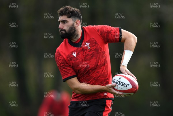 191020 - Wales Rugby Training - Cory Hill during training