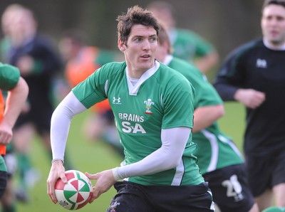 19.11.09 - Wales Rugby Training - James Hook in action during training. 