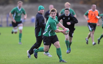 19.11.09 - Wales Rugby Training - Jonathan Davies in action during training. 