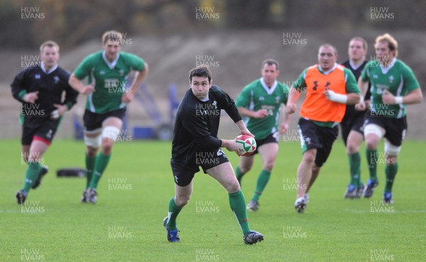 19.11.09 - Wales Rugby Training - Stephen Jones in action during training. 