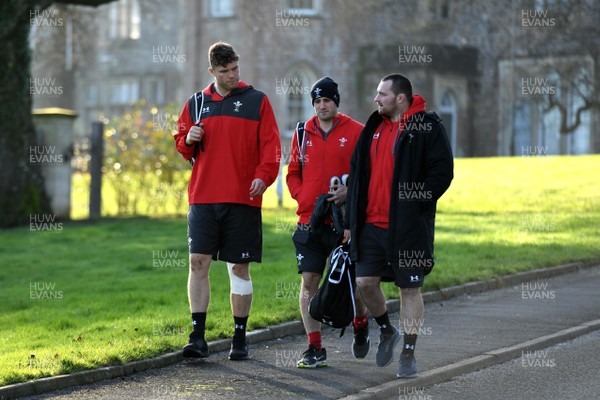 200120 - Wales Rugby Training - Will Rowlands, Jonah Holmes and Ken Owens
