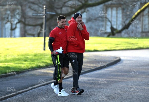 200120 - Wales Rugby Training - Rhys Webb and Justin Tipuric