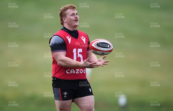 200223 - Wales Rugby Training - Bradley Roberts during training