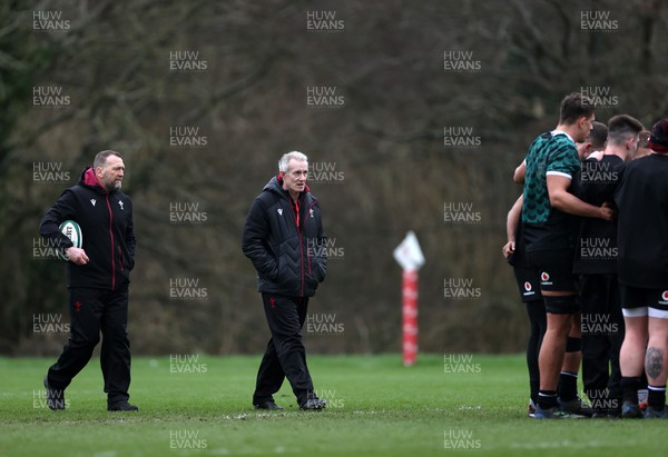 200224 - Wales Rugby Training in the week leading up to their 6 Nations game against Ireland - Rob Howley during training