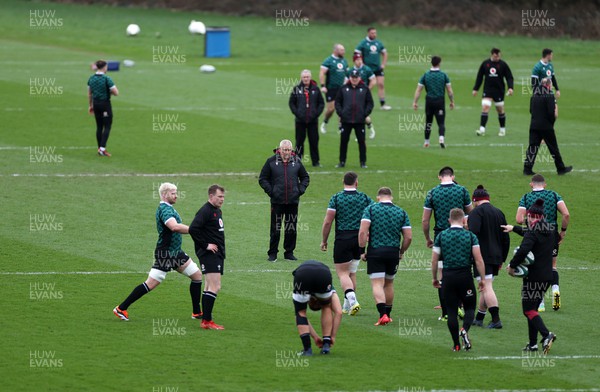 200224 - Wales Rugby Training in the week leading up to their 6 Nations game against Ireland - Warren Gatland, Head Coach during training