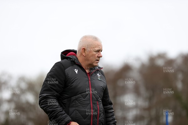 200224 - Wales Rugby Training in the week leading up to their 6 Nations game against Ireland - Warren Gatland, Head Coach during training