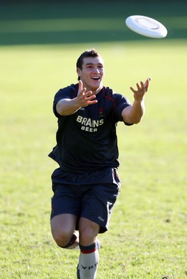 20.05.07  Wales rugby on Tour to Australia Tom James during the warm-up at training in Terrigal. 