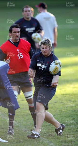 20.05.07  Wales rugby on Tour to Australia Richard Hibbard during  training in Terrigal. 