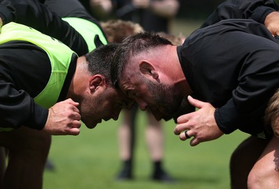 200625 - Wales Rugby Training - Chris Coleman and Gareth Thomas during training