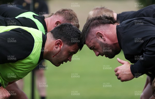 200625 - Wales Rugby Training - Chris Coleman and Gareth Thomas during training