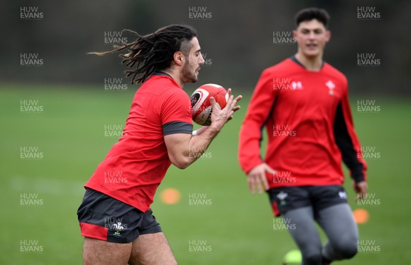 220120 - Wales Rugby Training - Josh Navidi during training