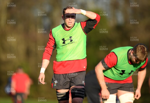 210120 - Wales Rugby Training - Alun Wyn Jones during training