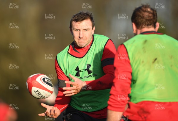 210120 - Wales Rugby Training - Hadleigh Parkes during training