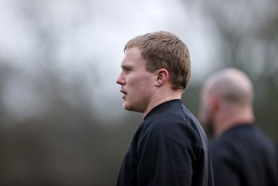 210125 - Wales Rugby Training in their first week of the 6 Nations Campaign - Blair Murray during training