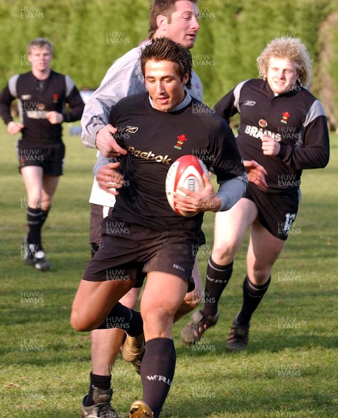 210205 - Wales rugby training - Gavin Henson brushes off Ian Gough