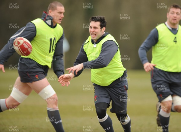 21.02.08 - Wales Rugby Training - Stephen Jones in action during training 