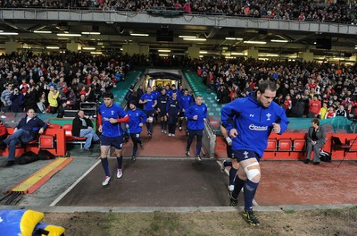 21.02.11 - Wales Rugby Training - Wales players arrive at a Wales rugby training session which was opened up to the public at the Millennium Stadium. 