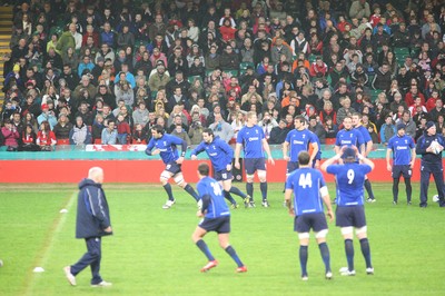 21.02.11 - The Wales rugby squad train at the Millennium Stadium during a session open to the members of the public to watch  