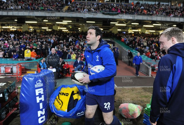 21.02.11 - Wales Rugby Training - Stephen Jones arrives at a Wales rugby training session which was opened up to the public at the Millennium Stadium. 