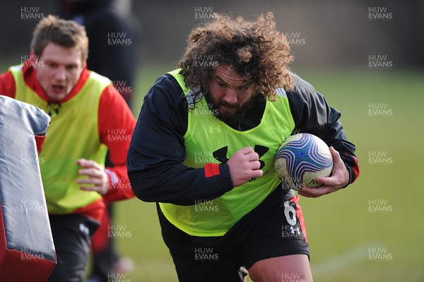 210212 - Wales Rugby Training -Adam Jones during training