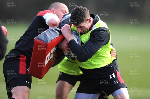 210212 - Wales Rugby Training -Alex Cuthbert during training