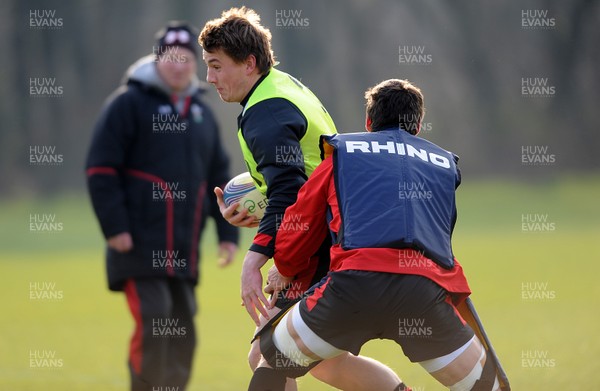 210212 - Wales Rugby Training -Jonathan Davies during training