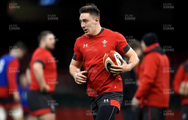 210220 - Wales Rugby Training - Josh Adams during training