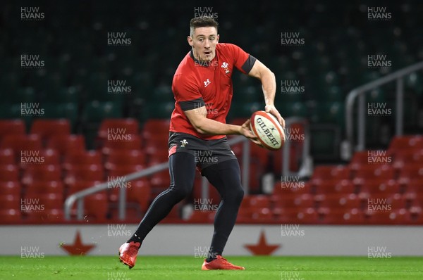 210220 - Wales Rugby Training - Josh Adams during training