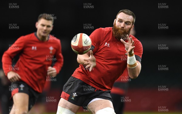 210220 - Wales Rugby Training - Jake Ball during training