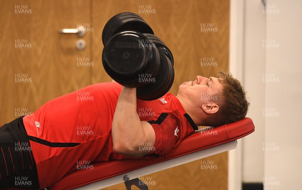 210222 - Wales Rugby Training - Jac Morgan during a gym session