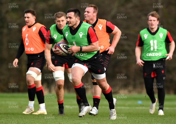 210222 - Wales Rugby Training - Ellis Jenkins during training