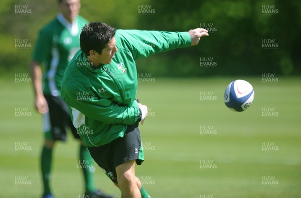 21.05.09 - Wales Rugby Training - James Hook in action during training. 