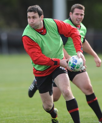 21.09.11 - Wales Rugby Training - Stephen Jones during training. 