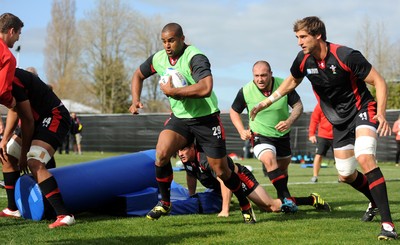 21.09.11 - Wales Rugby Training - Aled Brew during training. 