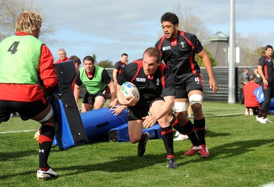21.09.11 - Wales Rugby Training - Gethin Jenkins during training. 