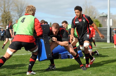 21.09.11 - Wales Rugby Training - Gethin Jenkins during training. 
