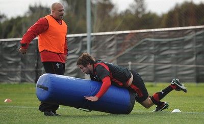21.09.11 - Wales Rugby Training - Ryan Jones during training. 