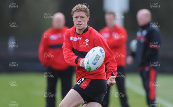 21.09.11 - Wales Rugby Training - Rhys Priestland during training. 