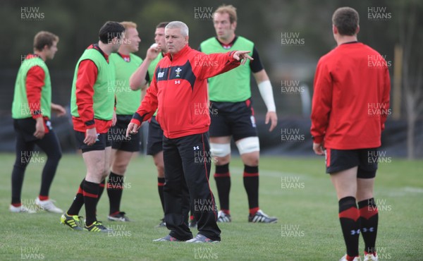21.09.11 - Wales Rugby Training - Head coach Warren Gatland during training. 