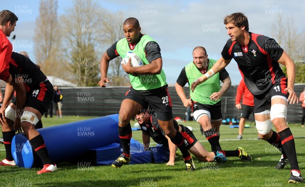 21.09.11 - Wales Rugby Training - Aled Brew during training. 