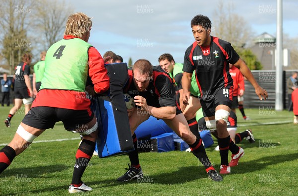 21.09.11 - Wales Rugby Training - Gethin Jenkins during training. 