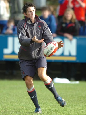 21.11.07 - Wales Rugby Training - James Hook in action during training 