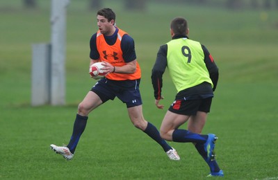 21.11.11 - Wales Rugby Training - Alex Cuthbert during training. 