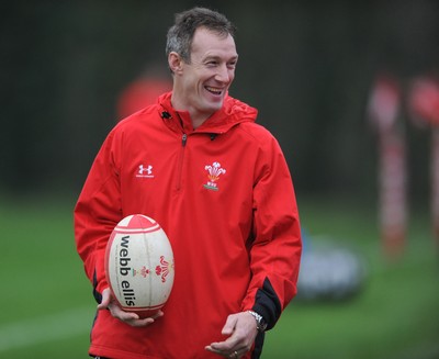 21.11.11 - Wales Rugby Training - Wales attack coach Rob Howley during training. 