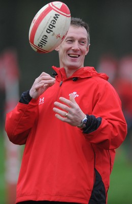 21.11.11 - Wales Rugby Training - Wales attack coach Rob Howley during training. 