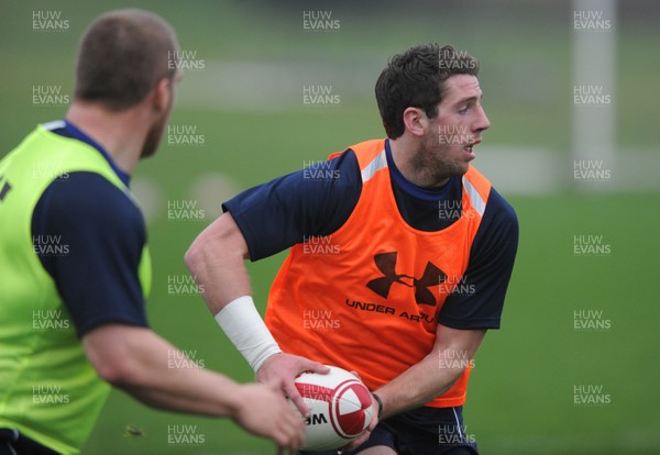 21.11.11 - Wales Rugby Training - Alex Cuthbert during training. 