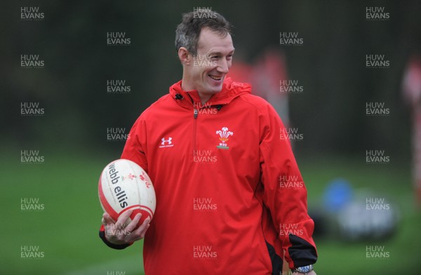 21.11.11 - Wales Rugby Training - Wales attack coach Rob Howley during training. 