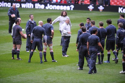 22.02.08 Wales Rugby Training... Wales coach Warren Gatland during training. 
