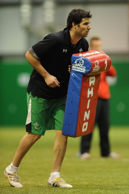 22.02.10 - Wales Rugby Training - Mike Phillips in action during training. 