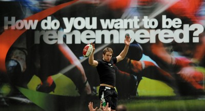 22.02.10 - Wales Rugby Training - Ryan Jones during training. 